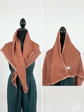 Fresh Scarfs Linen Scarf in Burned Orange